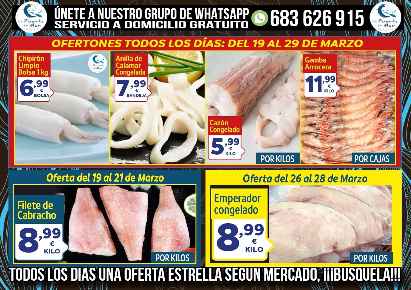 oferta del mes pescadería la puerta de mar pescaderias emilio plaza sabor fuenlabrada